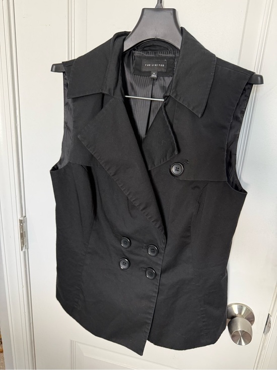 The Limited Jackets & Blazers - The Limited Black Sleeveless Double-Breasted Vest